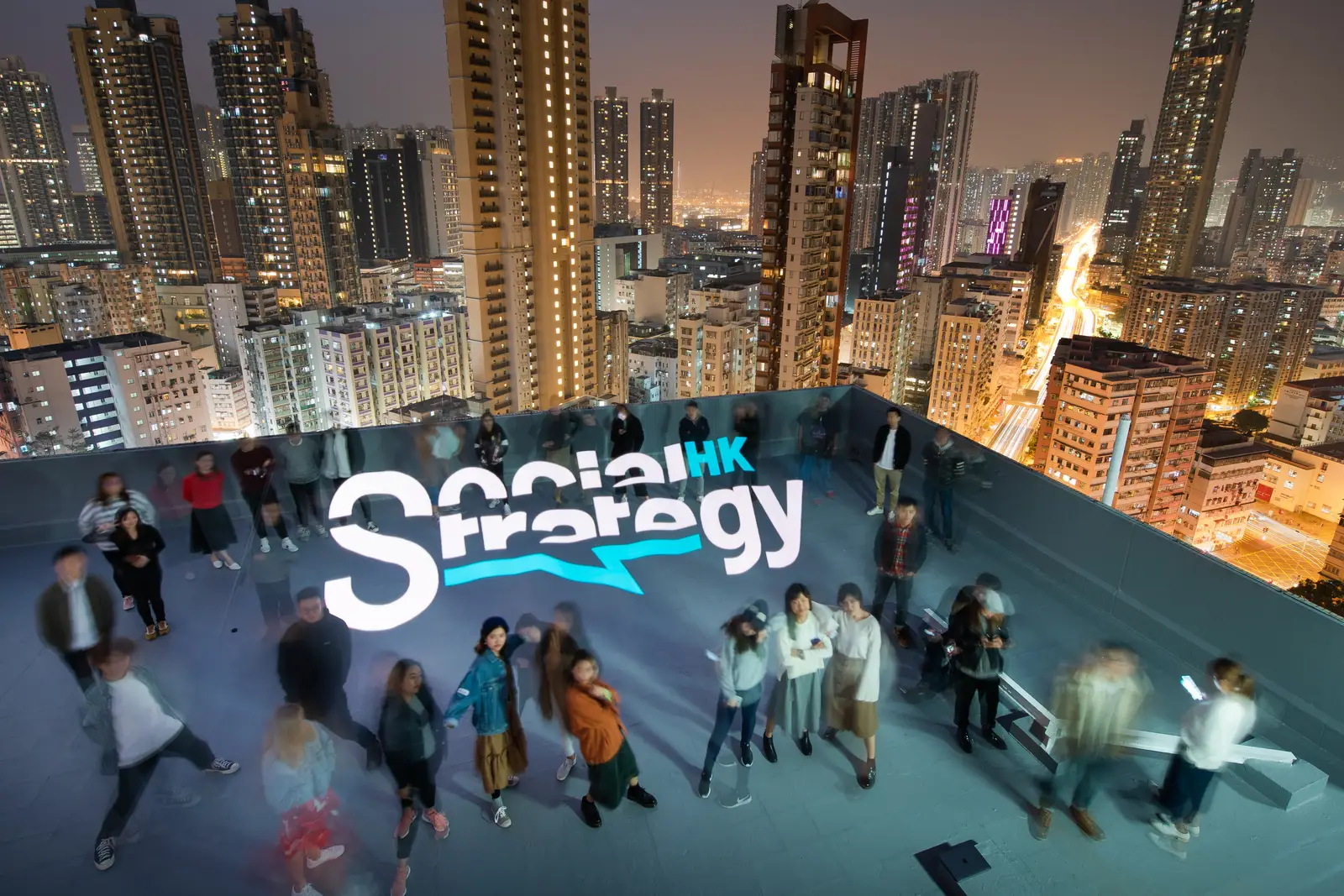 The SSHK team on the rooftop of China Paint Building, Mong Kok